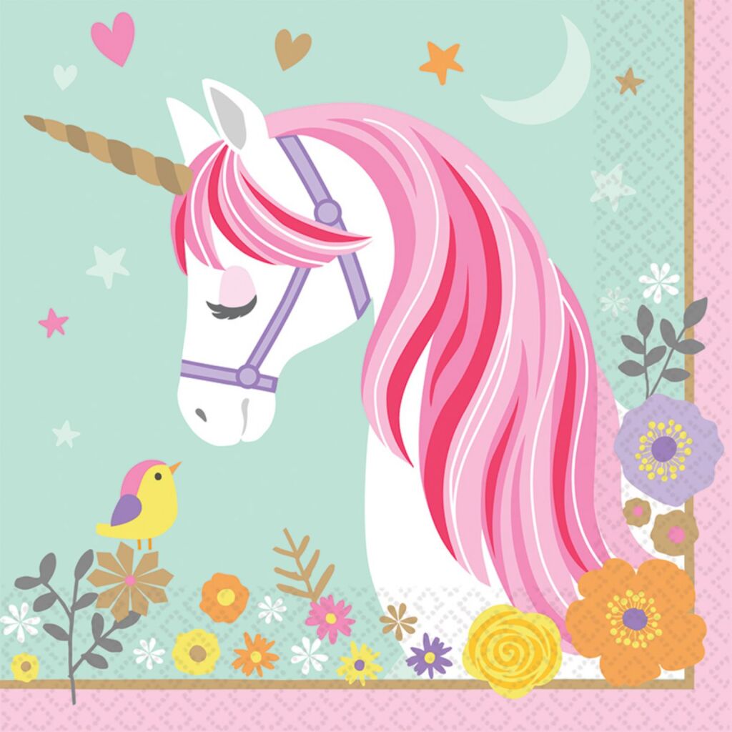 Amscan Unicorn Napkins 16 pièces