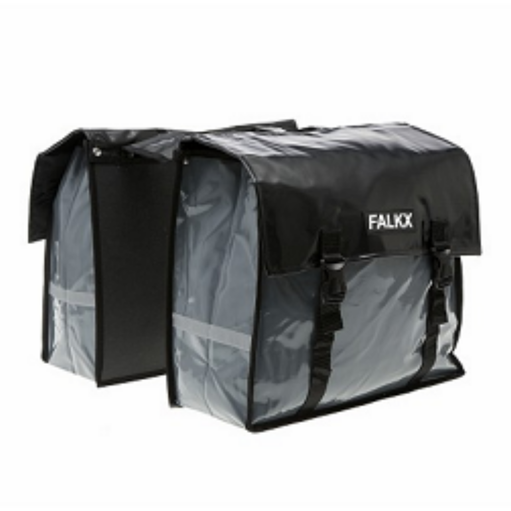 Falkx double bicycle bag bisonyl 40 liters gray black