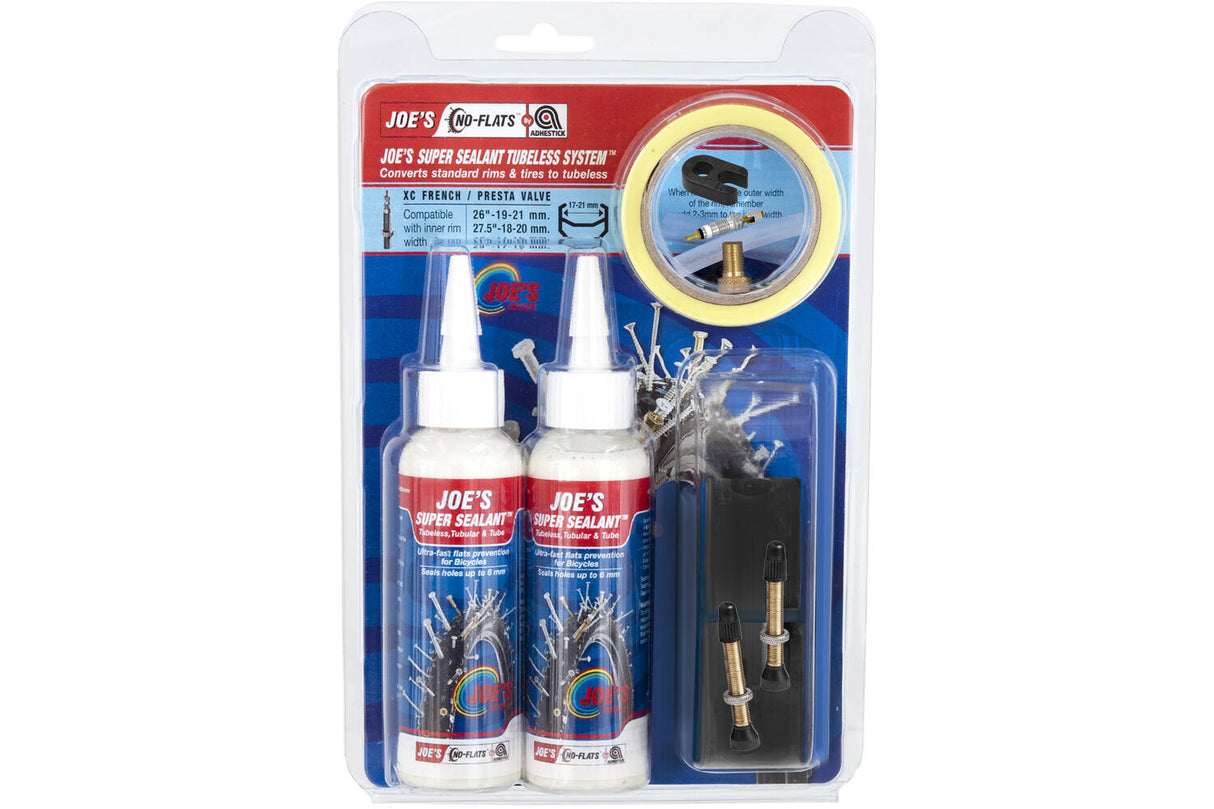 Joe's No Flats - Kit de conversión sin cámara Super Sealant - XC FV