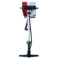 Pompa per biciclette con manometro in acciaio 61 cm bianco (020601)