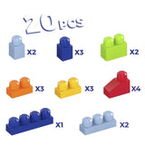 Mega blocks cart with blocks 20-piece