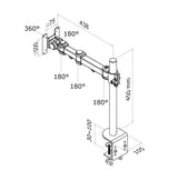 Neomounts Neomounts FPMA-D960 LCD LED TFT Officeun, 10-30, 10 kg, 75x75 100x100 mm, sort
