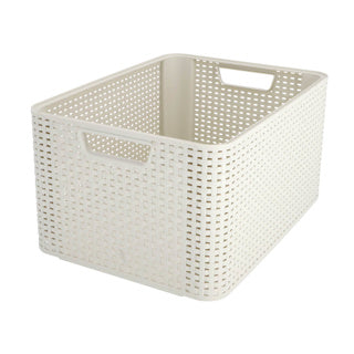 Panier de rangement de style curver 30L blanc