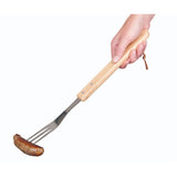 Collezione barbecue forchetta di carne di lusso 41 cm in acciaio inossidabile in quercia
