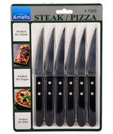 AMEFA PIZZA STEAK KNIV Sæt 6-delt sort
