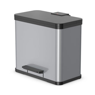 Hailo Öko trioplus pedal bin 3x9l metallgrå