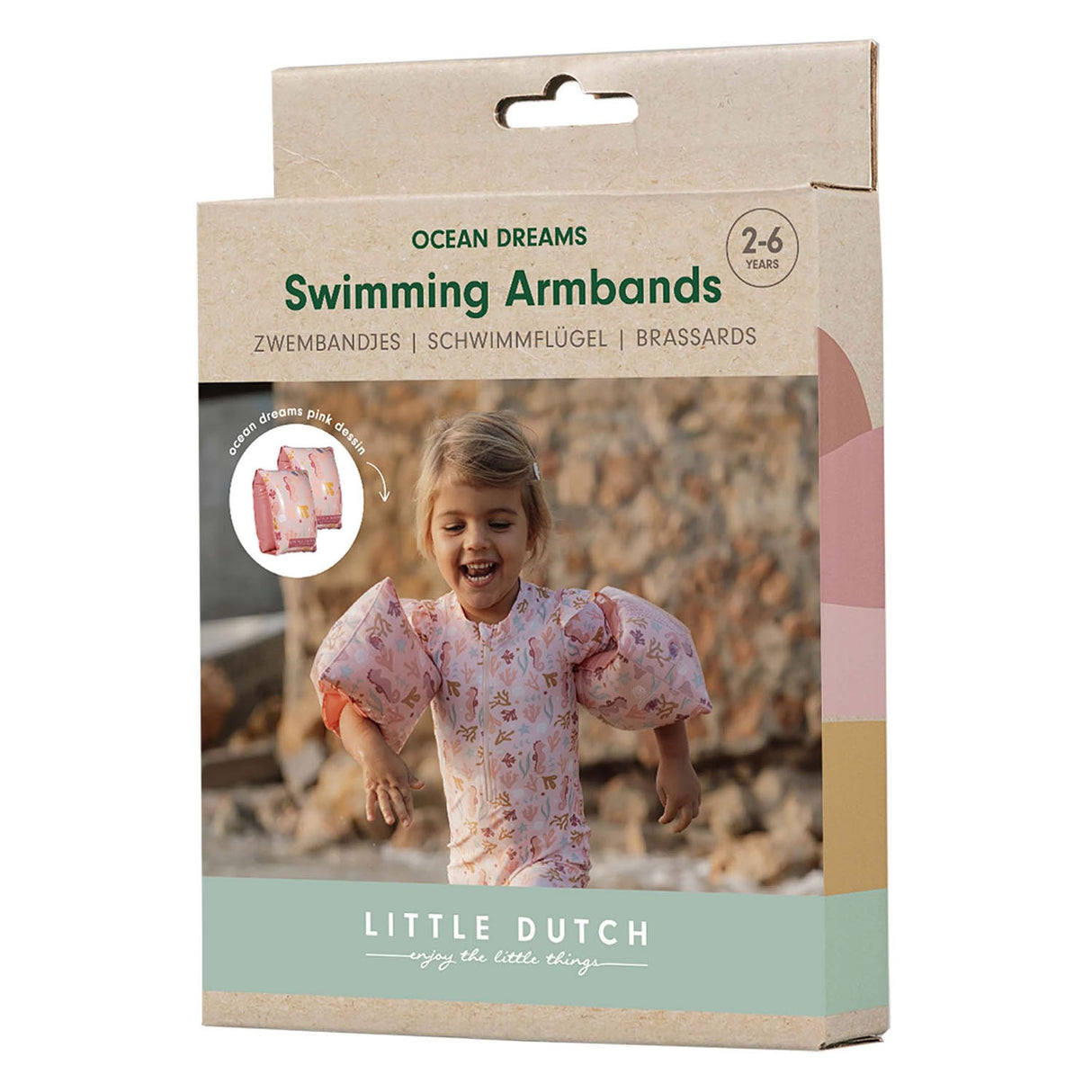 Little Dutch Ocean Dreams Swimming Pinks Pink, 2-6 år gammel