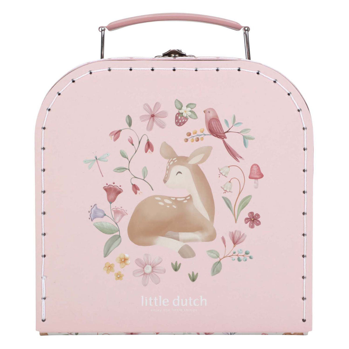Petit-étain du jardin de fées néerlandais ensemble dans une valise