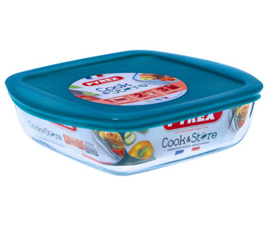 Pyrex Cook a store 1L Square 20 x 17 cm mat Deckel