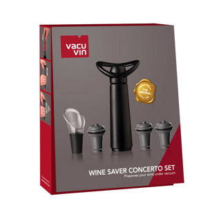 Vacu vin bewaargeschenkset concerto met pomp 1 wijnserver en 3 stoppers