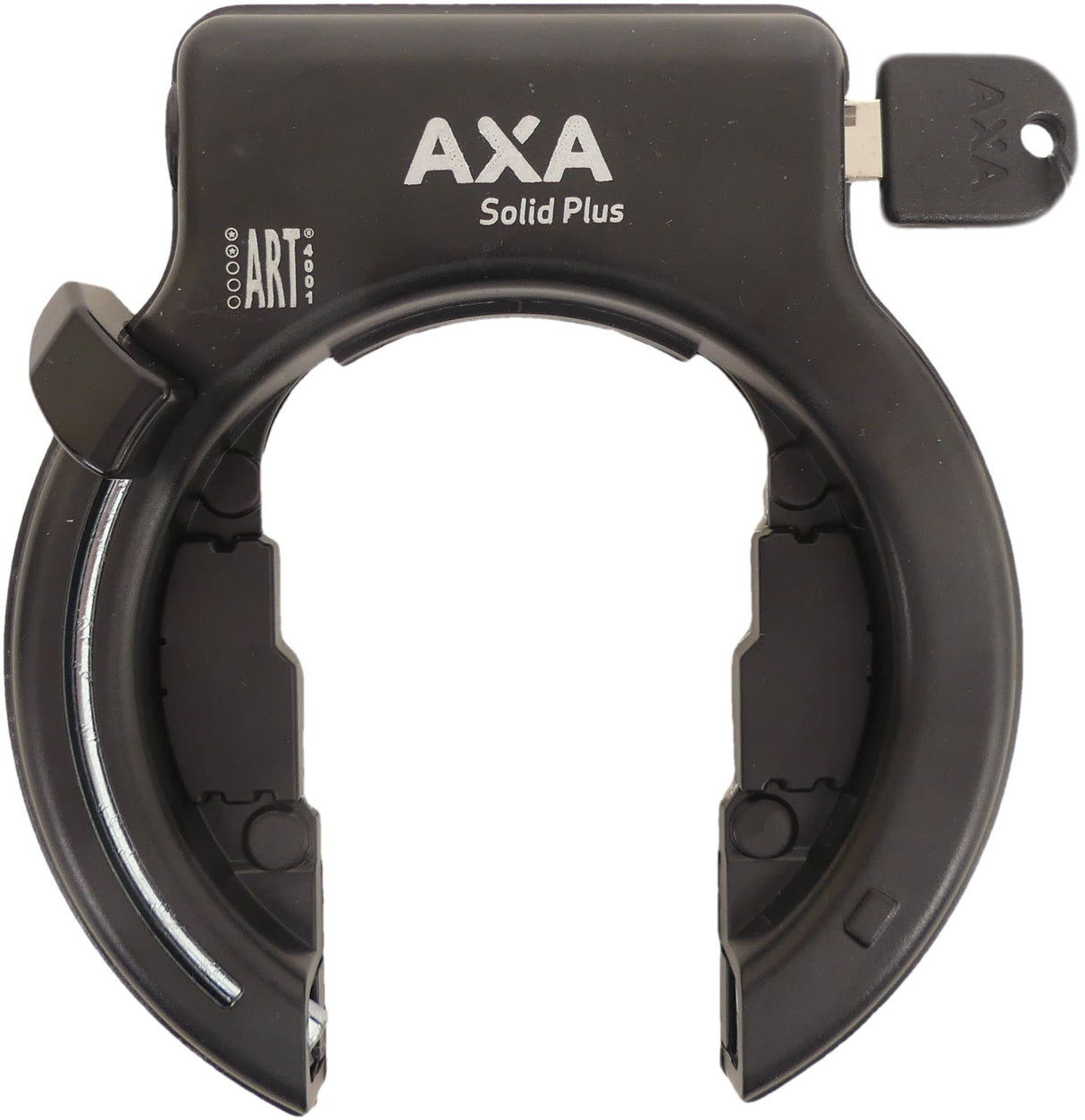 Axa ringslot solid plus - met spatbordbevestiging - zwart (op kaart)