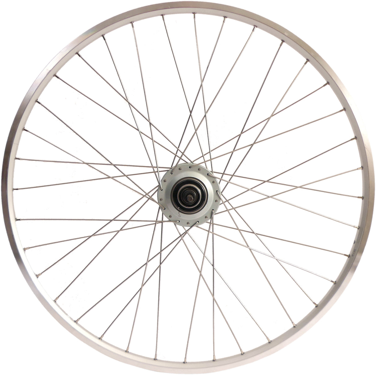 Shimano achterwiel 28 inch nexus 8 naaf (zilver) - zac19 velg (zilver) met rvs spaken - voor schijfrem