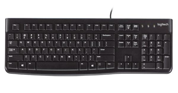 Logitech Logitech K120 Estilo de negocios El teclado USB [USB, 104 teclas, Numpad, duradero, negro]