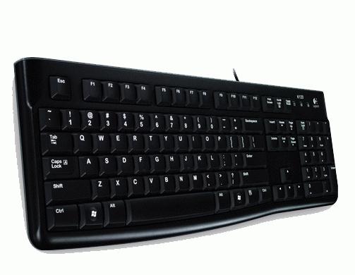 Logitech Logitech K120 Estilo de negocios El teclado USB [USB, 104 teclas, Numpad, duradero, negro]