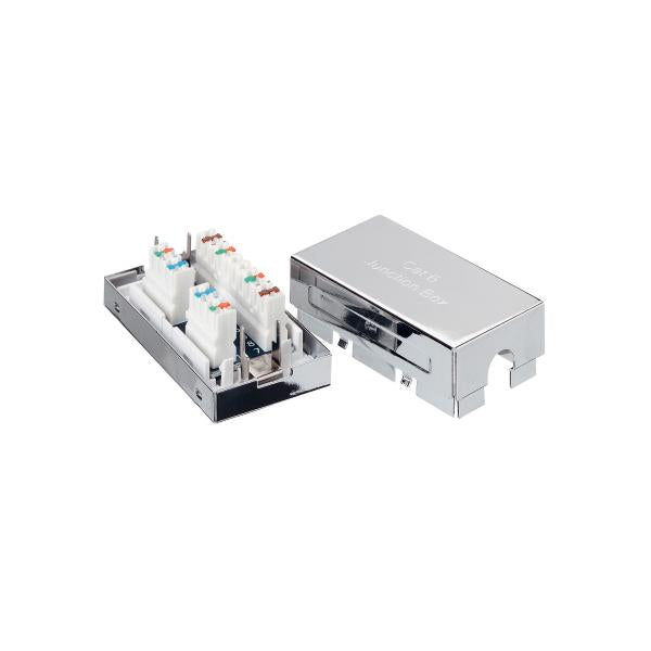 Udstyr 135620 Cat6 Junction Box F22 - 26 AWG, afskærmet fast ledning, klasse E, sølv