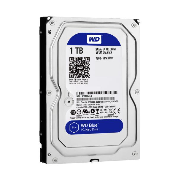 Western Digital WD10EZEX Caviar Blue HDD, 1TB, 3,5, SATA3, 64MB, 7200rpm, 150 MIBS, 6,8W