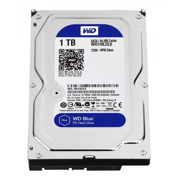 Western Digital WD10EZEX Caviar Blue HDD, 1TB, 3,5, SATA3, 64MB, 7200rpm, 150 MIBS, 6,8W