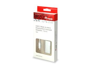 Equipéiert 133457 USB Typ C männlech zu Mini Displayfead-Delebopter, 15cm