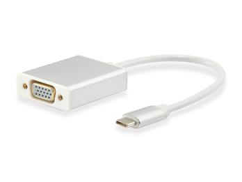 Equip 133451 USB Tipo C Macho a HD15 VGA Adaptador femenino, 15 cm