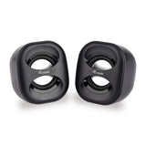Udstyr 245330 Mini USB -højttaler, 2,0 kanaler, kablet, 3 W, 90 - 20 Hz, 40 O, sort