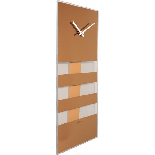 Nextime Klok 2855co Bold Stripes, 38x19 cm, mur, cuivre