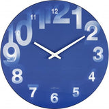 Nextime Klok 3077BL 3D, Ø39,5 cm, parete, blu bianco