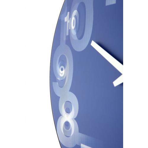 Nextime Klok 3077BL 3D, Ø39,5 cm, parete, blu bianco