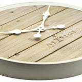 Nextime Klok 3134wi Plank, Ø50 cm, vegg, hvit