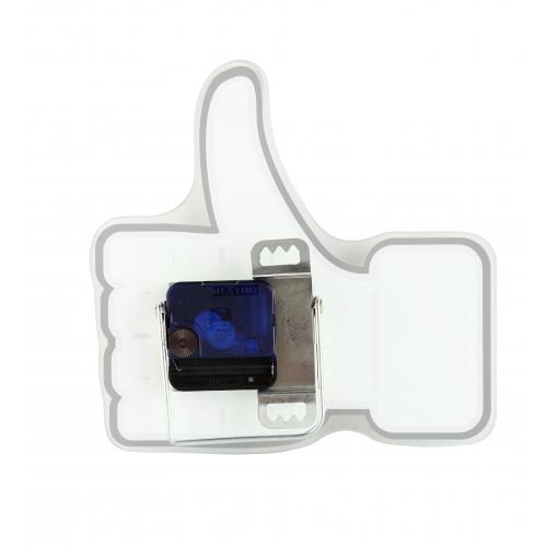 Nextime Clock 5185Wi Mini Thumbs Up, 20,5x21 cm, vegg, hvitt sølv