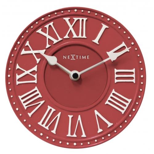 Nextime Clock 5187ro London Table, Ø16 cm, mur, blanc rouge