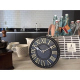 Nextime Clock 5187ZW Table de Londres, Ø16 cm, mur, noir blanc