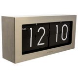 Nextime Clock 5198ZI Big Flip, 16,7x36 cm, flip-over, sølv