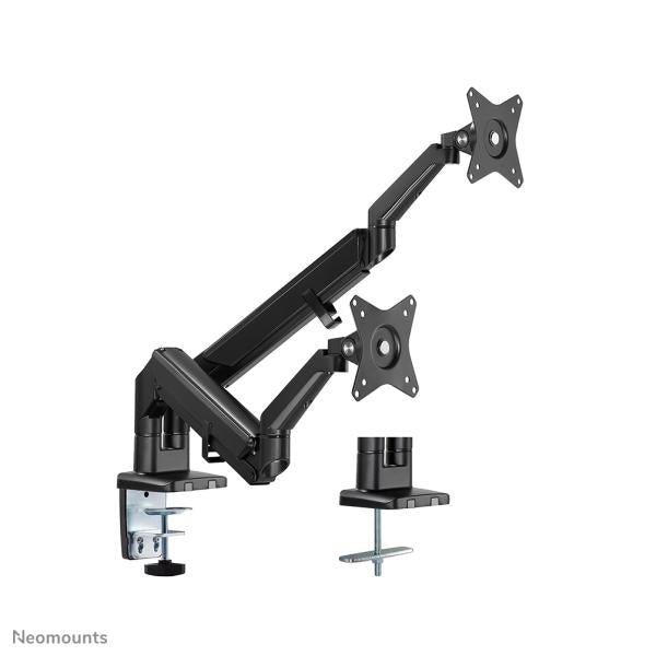 Neomounts Neomounts DS70-810BL2 Desk Mount Ultra Flat, Clamp Grommet, Dual-Mount, 17 32 inch