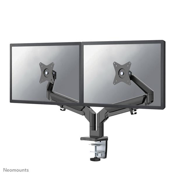 Neomounts Neomounts DS70-810BL2 Desk Mount Ultra Flat, Clamp Grommet, Dual-Mount, 17 32 inch