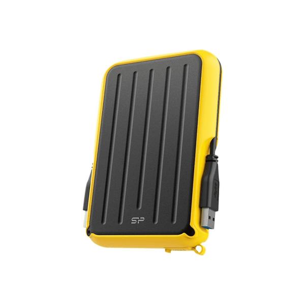 Silicium Power SP010TBPHD66S3Y Armor A66 Portable HDD, 1 TB, USB3.2 Gen 1, gul, certifikat