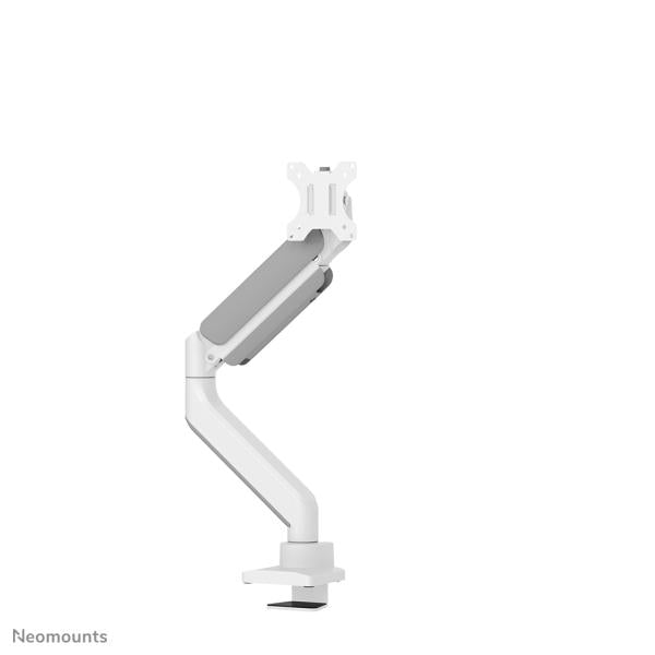 Neomounts DS70-450WH1 Montaje de escritorio de cámara completa, 17-42 pulgadas, paja de abrazadera de topfix