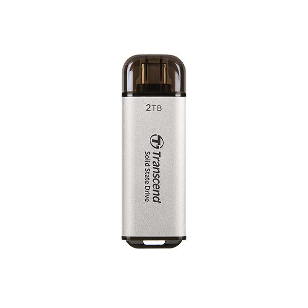 Transcende TS512GESD300S ESD300S SSD externe, 512 Go, USB Type-C, 10 Gbps, 1050 950 Mo, argent