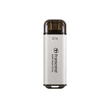 Transcende TS512GESD300S ESD300S SSD externe, 512 Go, USB Type-C, 10 Gbps, 1050 950 Mo, argent