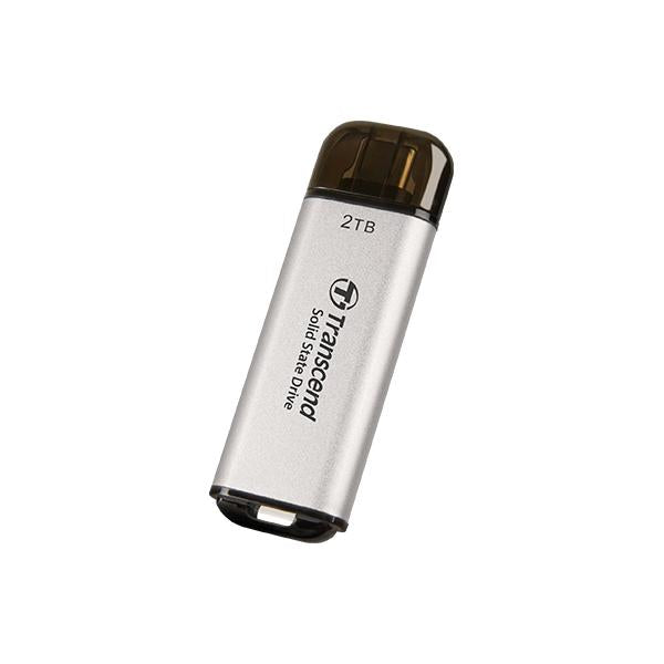 Transcende TS512GESD300S ESD300S SSD externe, 512 Go, USB Type-C, 10 Gbps, 1050 950 Mo, argent