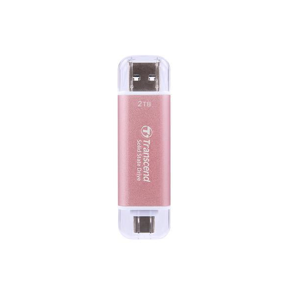 Transcend TS2TET310P ESD310 Pink External SSD, 2 TB, USB 10Gbps, tip C A, 1050 950 MB S