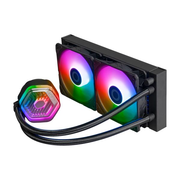 Kjøligere master mlx-d24m-a25pz-rw masterliquid 240 atmos argb, 4-pinn, 2x 120mm, 690-2500 o / min