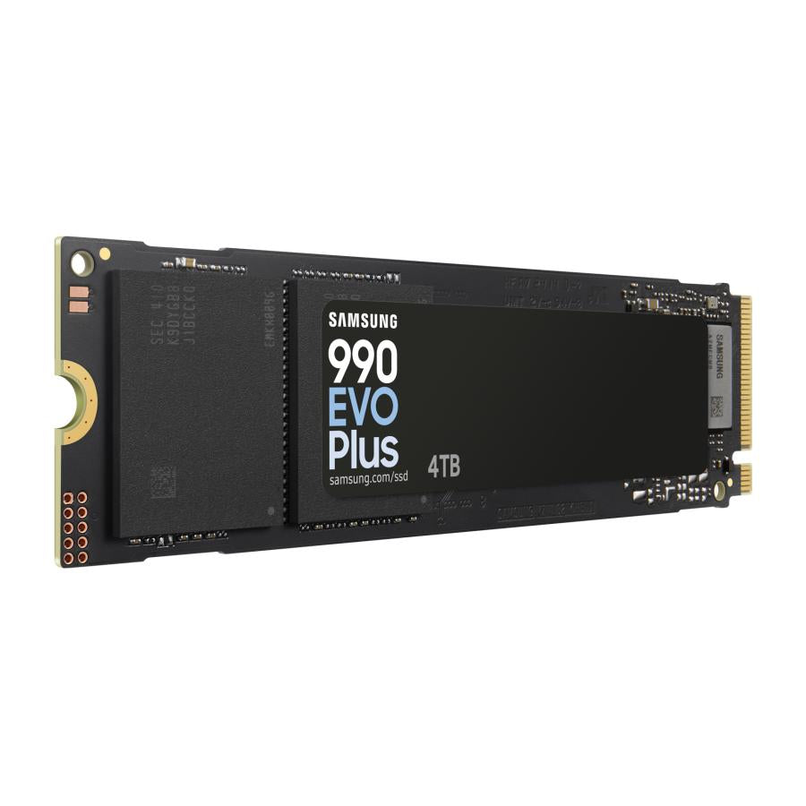 Samsung MZ-V9S4T0BW MZ-V9S4T0 EVO 990 Plus SSD, 4 TB, M.2, PCIE 4.0, 7150 MB S, 1350000 IOPS, Black