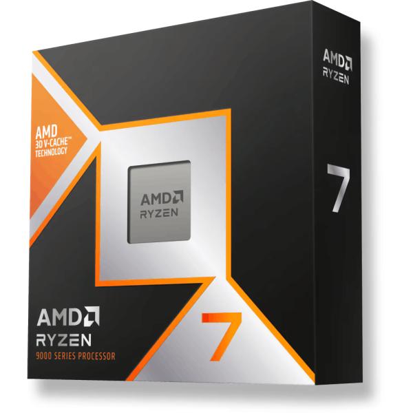 AMD 100-100001084WOF RYZEN 7 9800X3D CPU, AM5, 8C 16T, 4,7 5,2 GHz, 96 Mo, 120W, en boîte