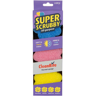 Cleanrite Scrub Sponge 3 pieces
