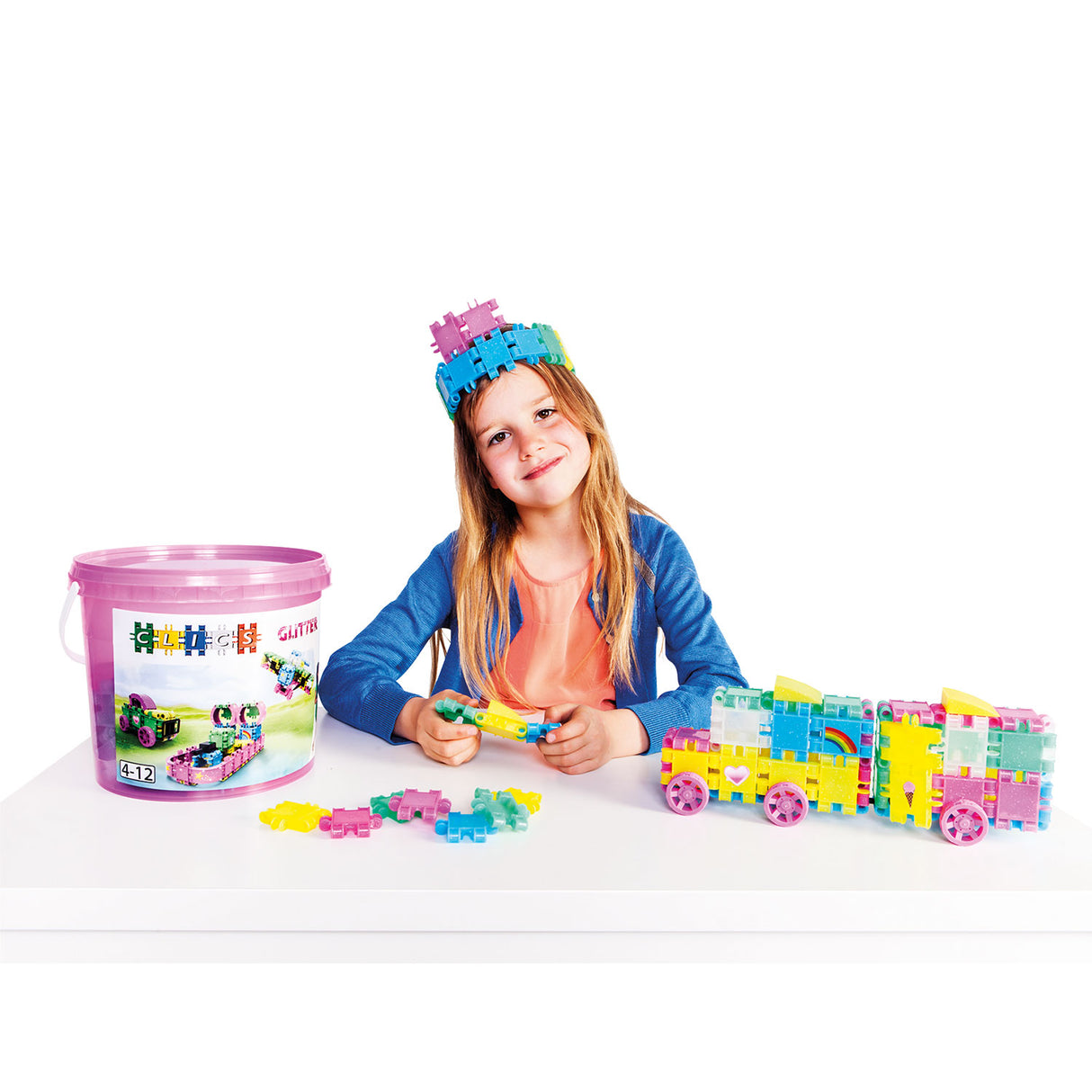 CLICS Building Blocks - Glitter Bouwset 8in1