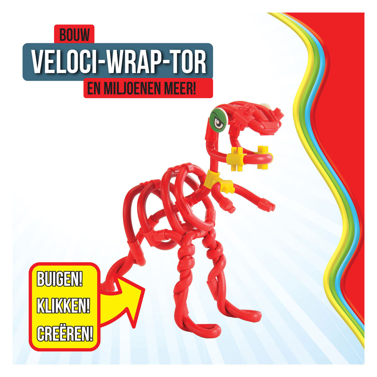 CLICS Spaghetteez VeloCiraptor Fleksibilne gradbene palice, 34dlg.