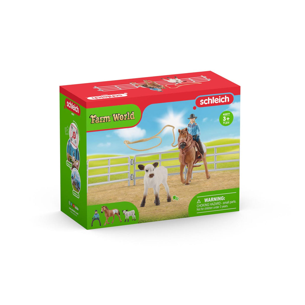 Schleich Farm World Team Roping with Cowgirl 42577