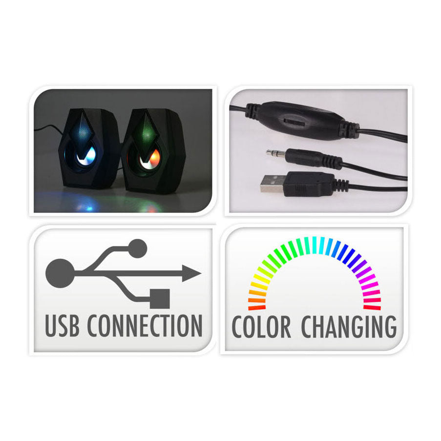 Conjunto de altavoces de juegos de cambio de color, 2dlg.