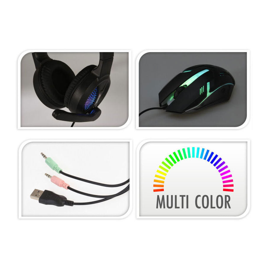 Auriculares de teclado del mouse de juego de juego 3in1