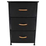 Cupboard with 3 folding drawers and iron frame 45x30x73